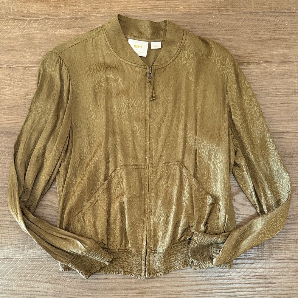 Anthropologie Textured Bomber Jacket